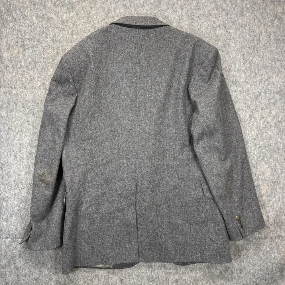 Vintage Pendleton Virgin Wool Blazer Men's 44 Long‎ Gray Preppy Academic 90s USA